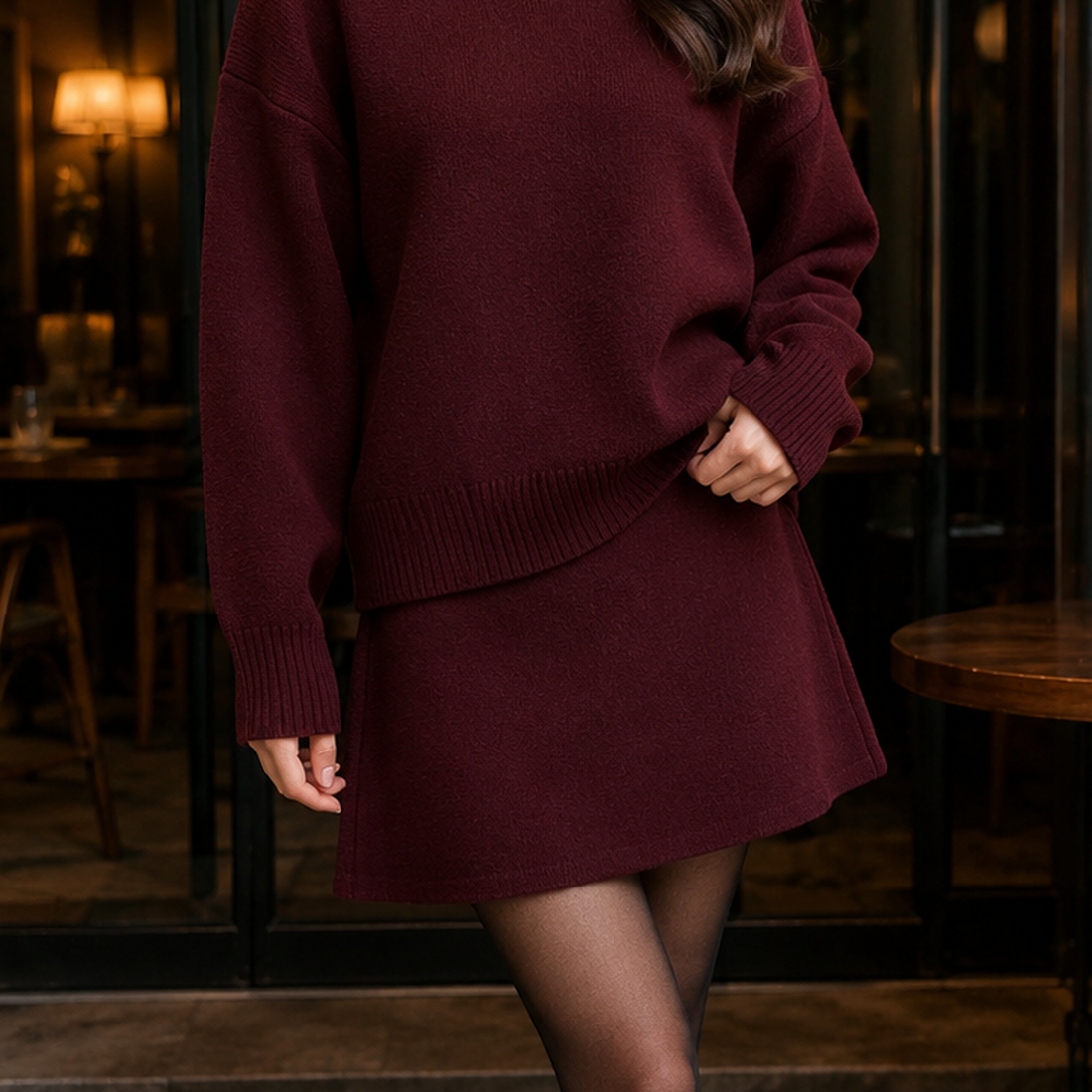 Leonie Relaxed Knit Set - Lead Product Detail