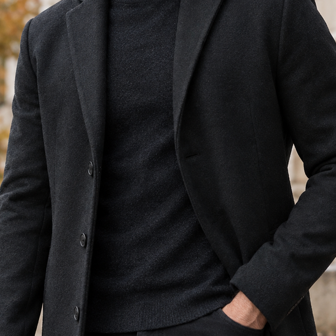 Conrad Wool Overcoat - Lead Product Detail