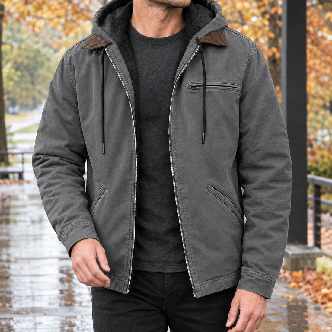 Hudson Hooded Jacket - Gray