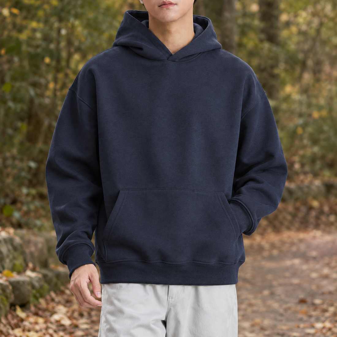 Nico Heavyweight Hoodie - Navy Blue