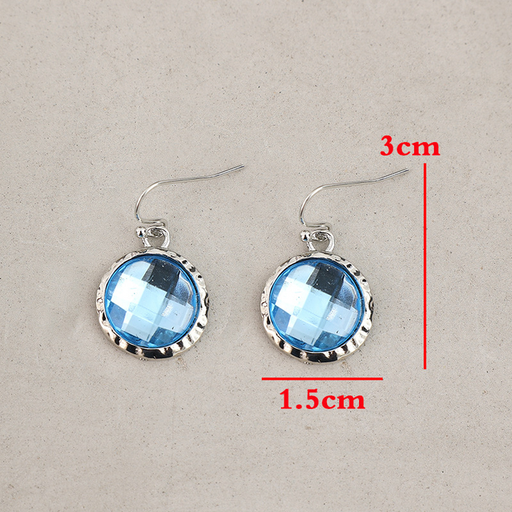 Kinsley – Vintage Blue Crystal Drop Earrings