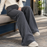 Noelle Wide Leg Pants - Dark Gray
