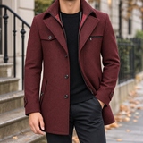 Florian Double Collar Coat - Red