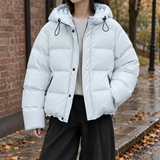 Cordelia Hooded Puffer Jacket - Light Blue
