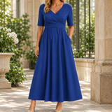 Savannah Wrap Maxi Dress - Dark Blue