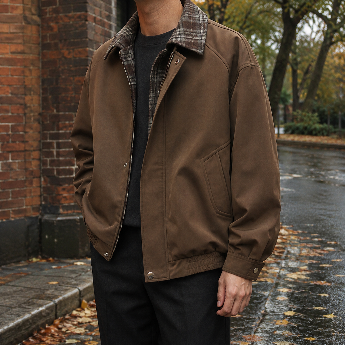 Knox Plaid Jacket - Brown