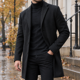 Conrad Wool Overcoat - Black