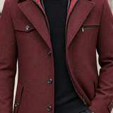 Florian Double Collar Coat - Lead Product Detail