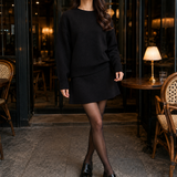 Leonie Relaxed Knit Set - Black