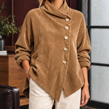 Camille Cowl Neck Top - Khaki