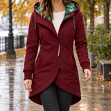 Sabina Hooded Jacket - Wine Red