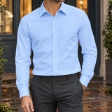 Jocelyn Fitted Shirt - Sky Blue